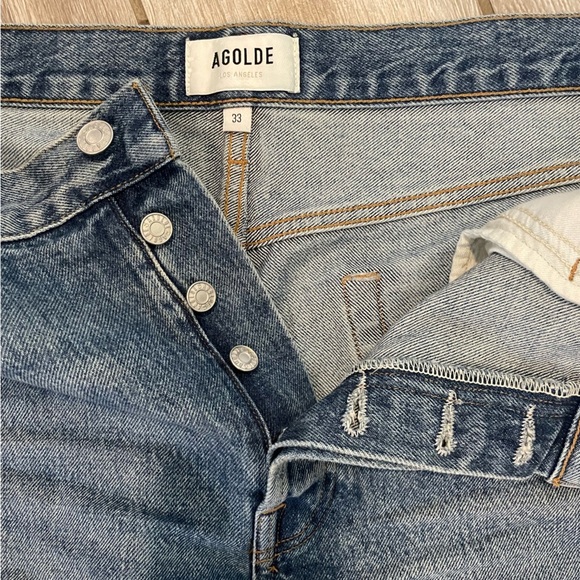 AGOLDE Parker “Long” Jean cut off shorts, Size 33 - Picture 3 of 3